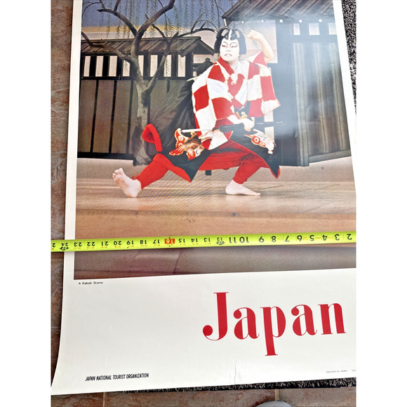 1970s Kabuki Drama Japanese Poster Japan Tourist Organization Travel Promotion - Picture 10 of 12